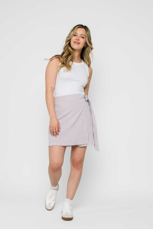 Iris-Tie Front Skort